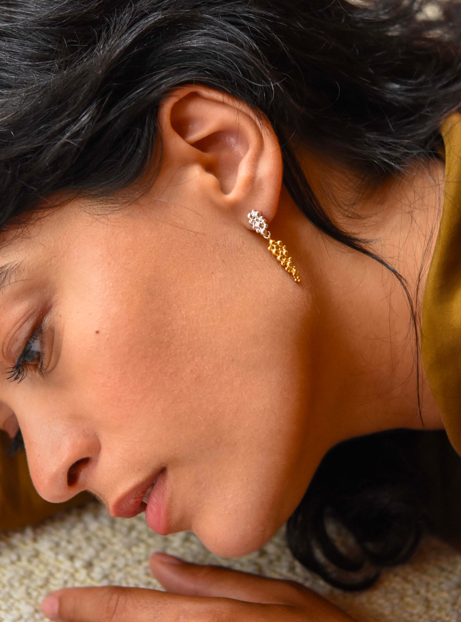 Boucles d'oreilles Deia bicolore