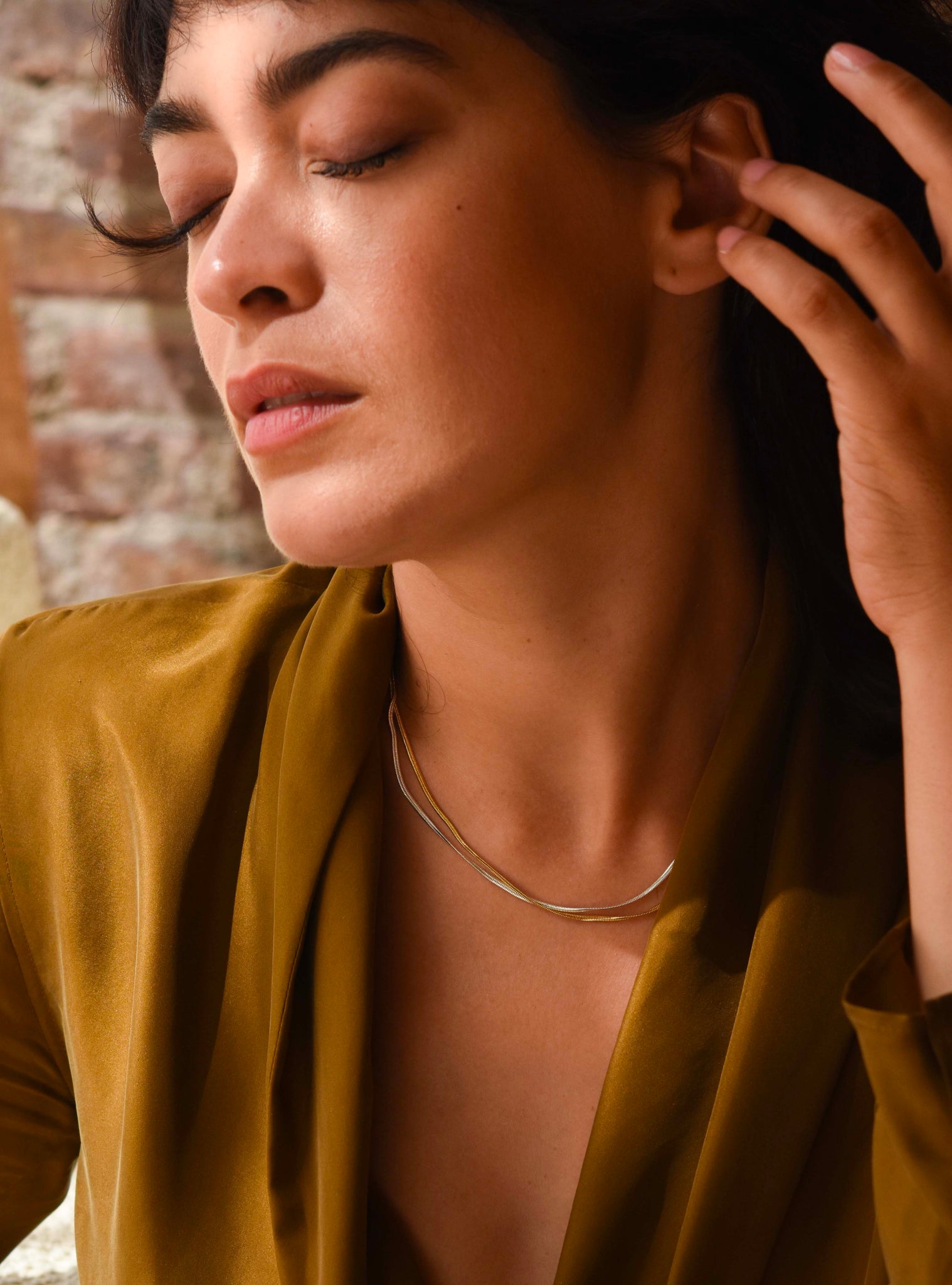 Collier Geste mini bicolore